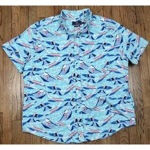 Vineyard Vines Classic Fit Tucker Short Sleeve Shirt Hawaiian Planes Mens Sz 3XB